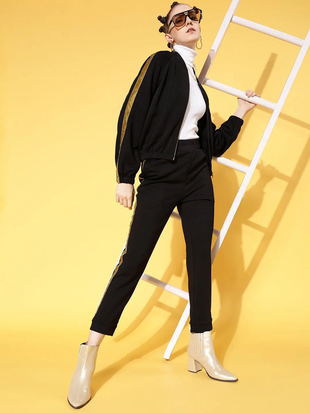 Women's Black Bomber Jacket - Trendy Jackets for Women