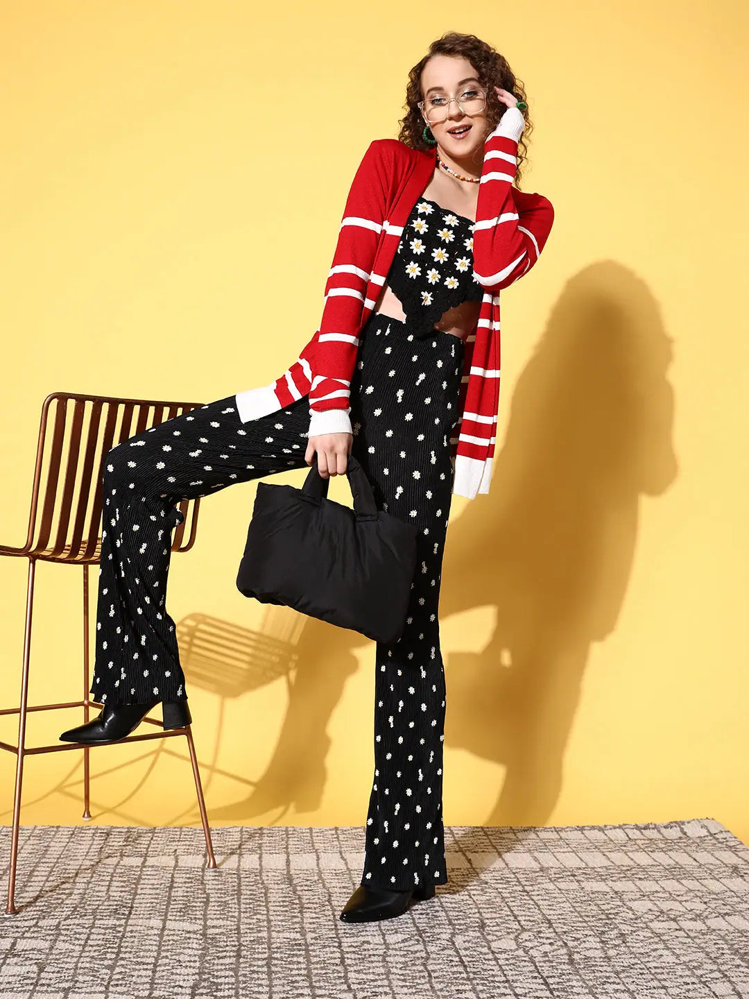 Red Striped Shrug - Trendy Women's Jackets & Women's Outerwear