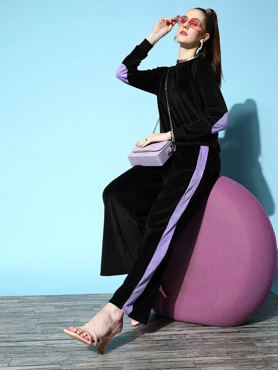 Women's Lehenga Black Solid Jumpsuit and Sets