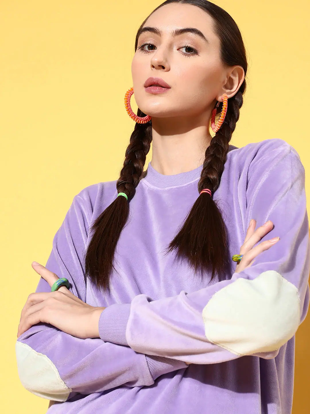 Women's Lavender Velour Jumpsuit & Sets - Comfort Fit