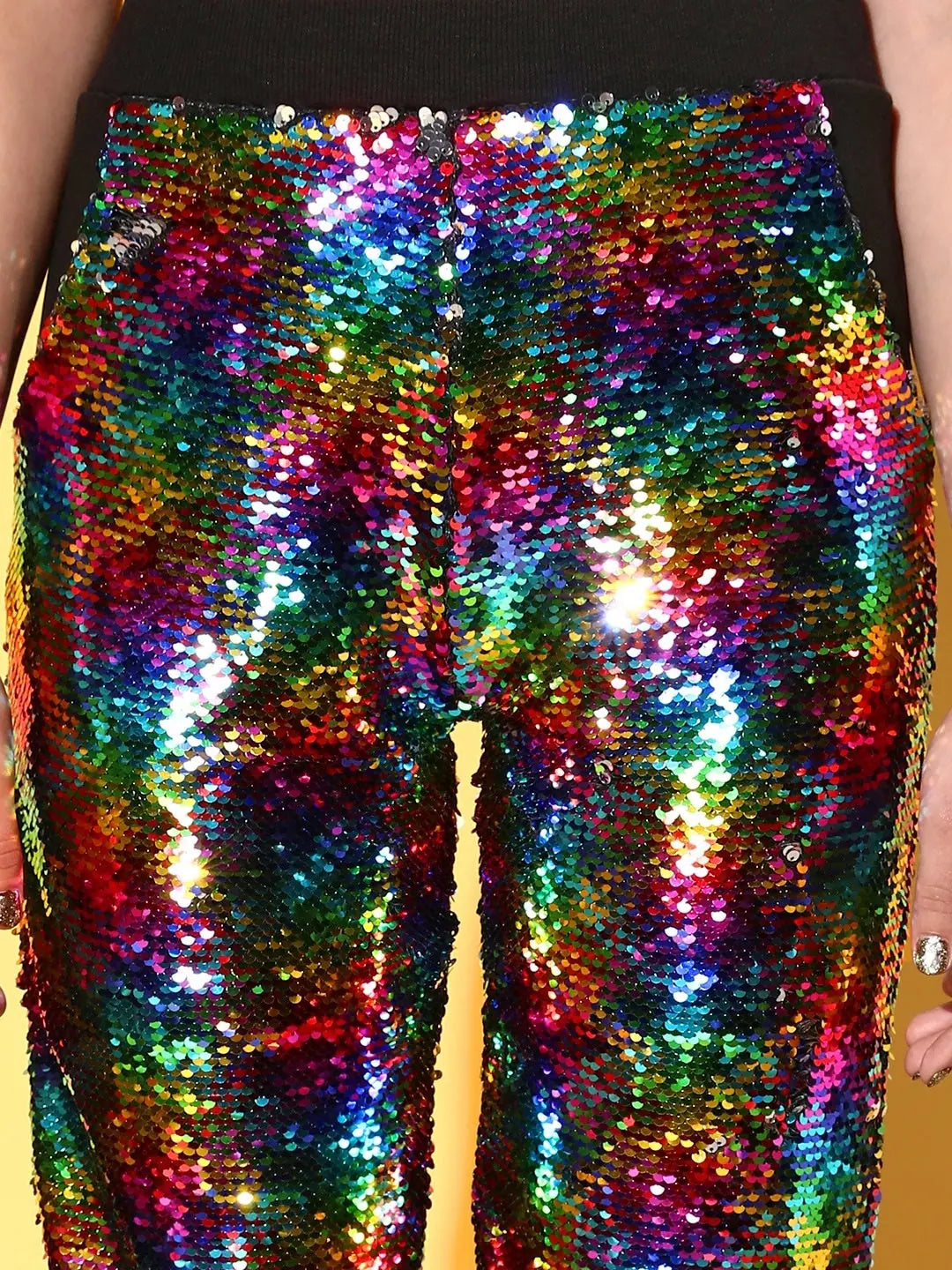 Sequin Terry Jogger Pants - Designer Lehenga Inspired Style