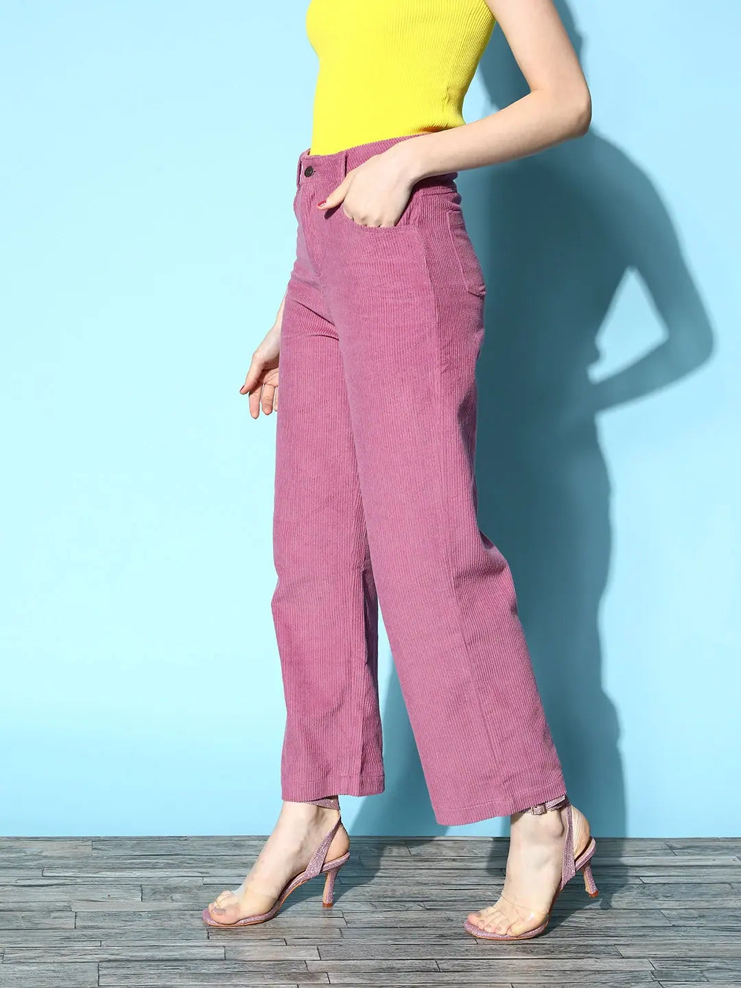 Lavender Corduroy Straight Pants | Women's Western Wear