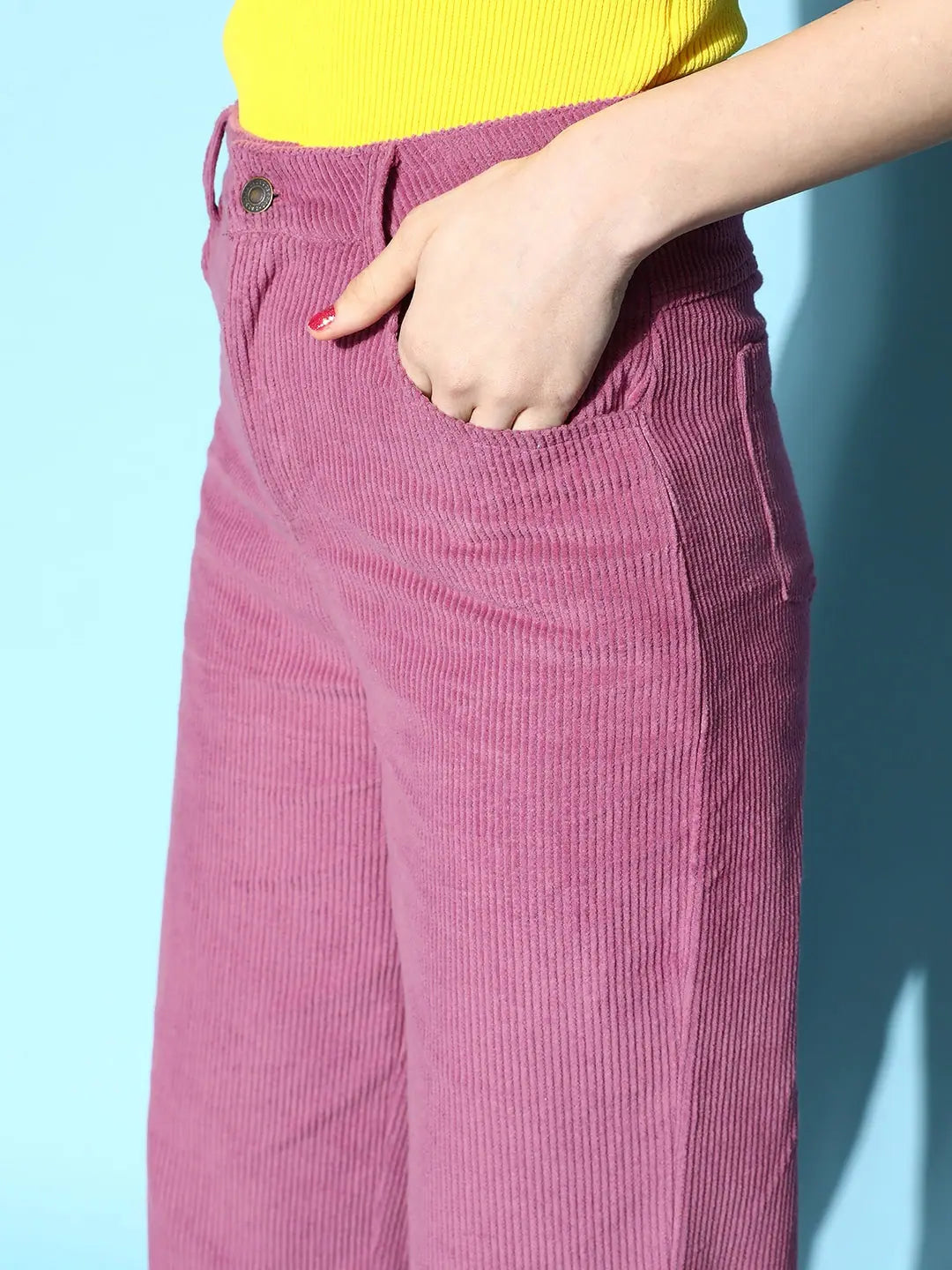 Lavender Corduroy Straight Pants | Women's Western Wear