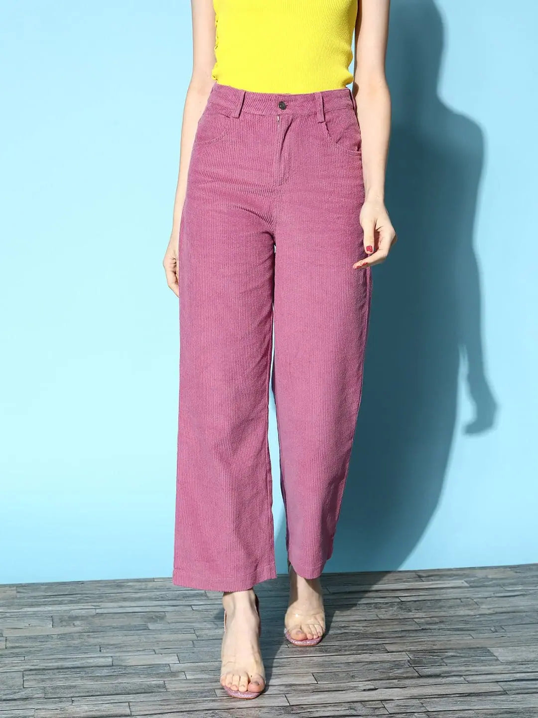 Lavender Corduroy Straight Pants | Women's Western Wear