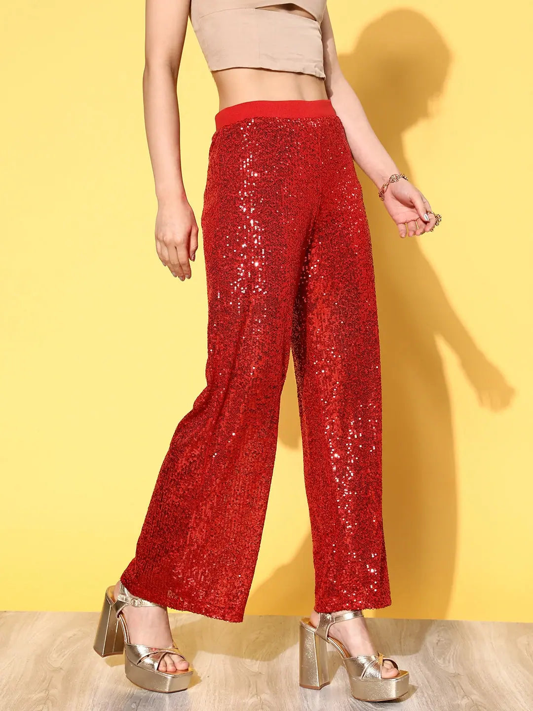 Red Sequin Party Pants | Women's Western Outfits & Clothing