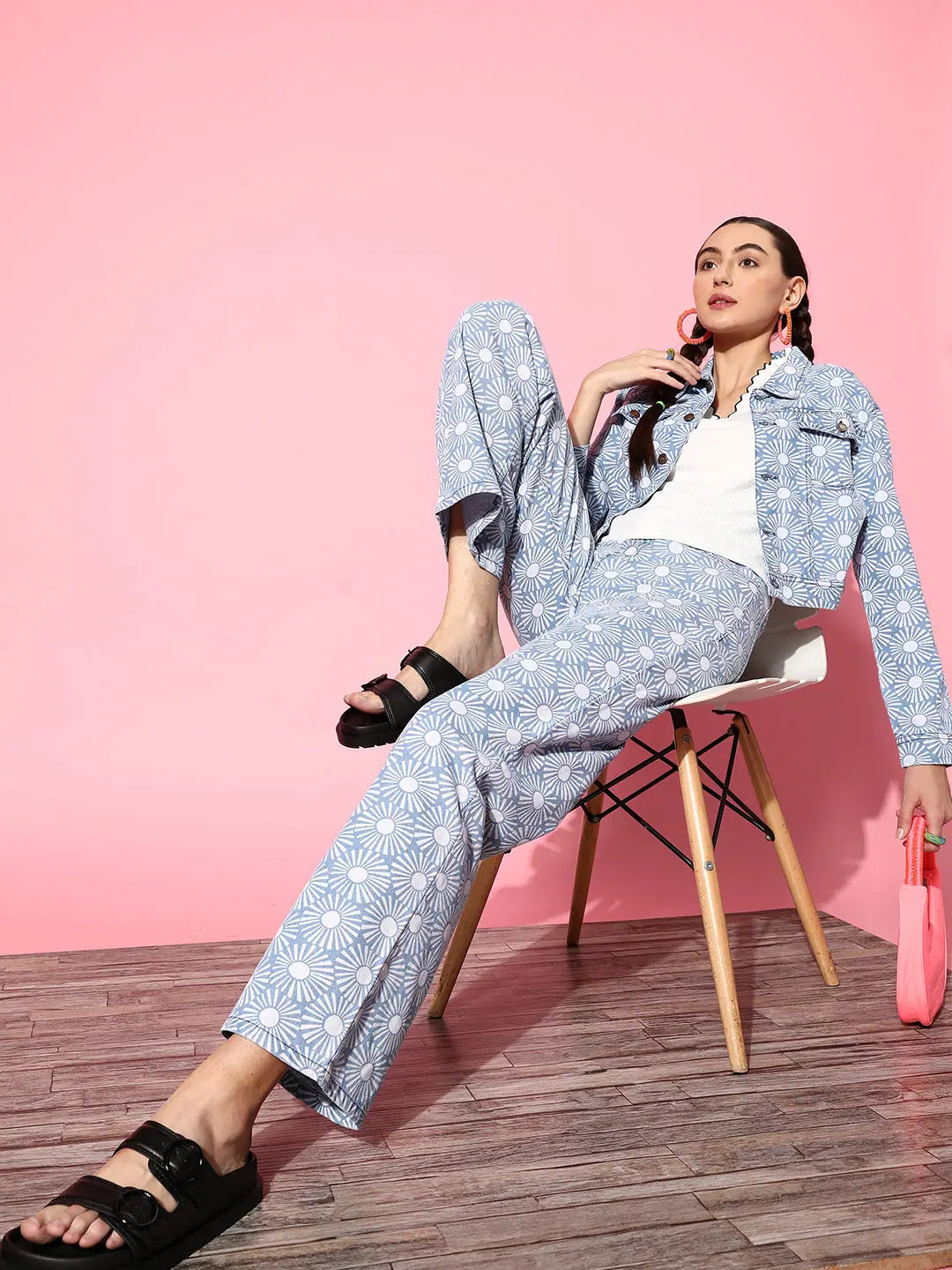 Floral Print Straight Jeans | Women's Western Clothing Online