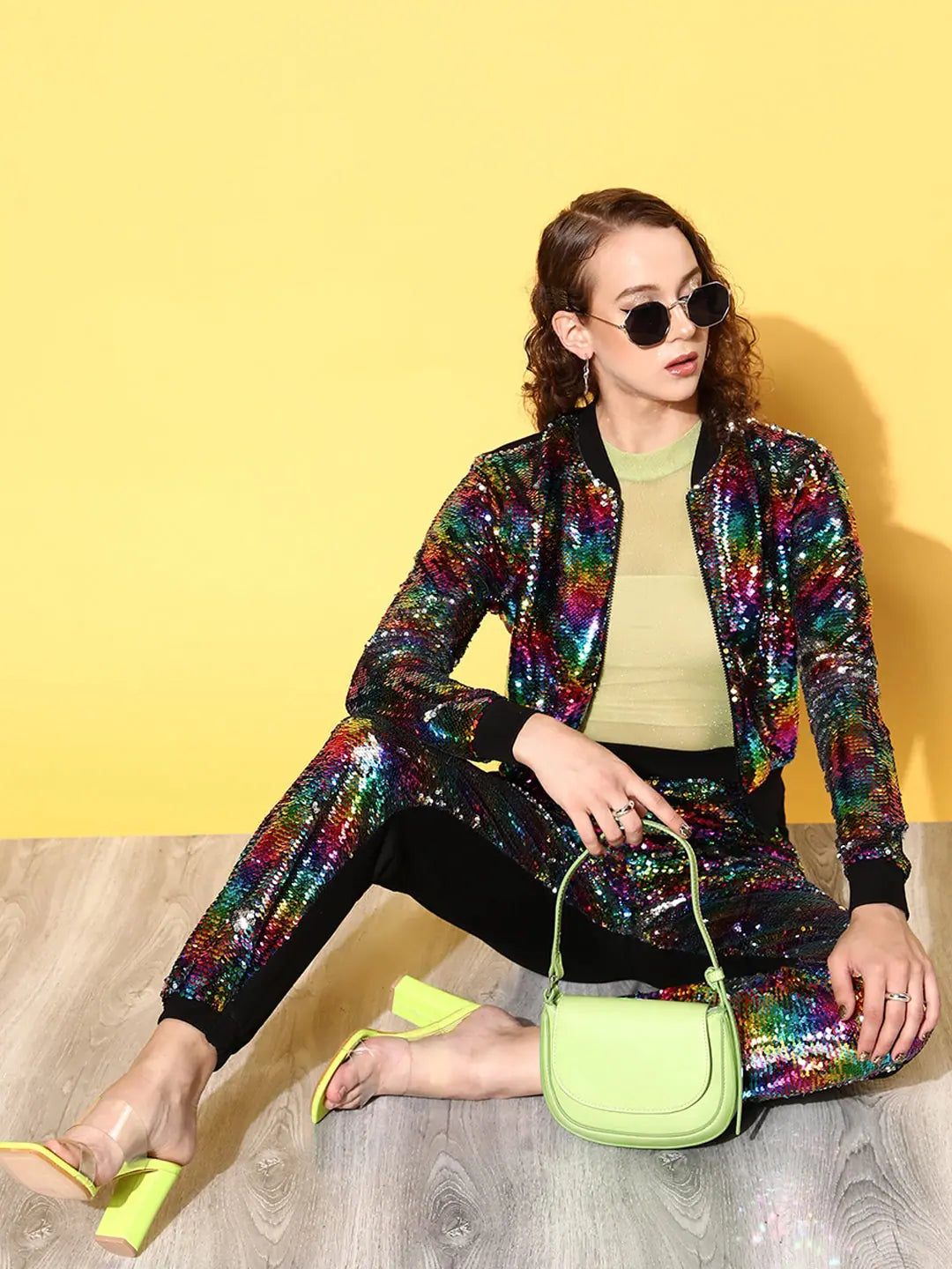 Embroidered Black Sequin Women's Jacket | Trendy Outerwear