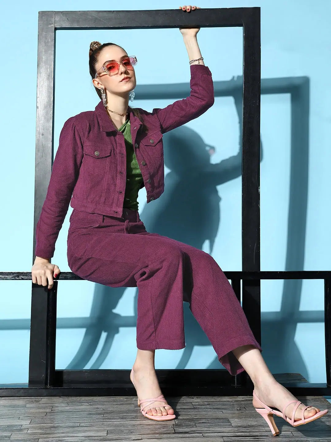 Purple Corduroy Jacket for Women - Trendy Women's Outerwear