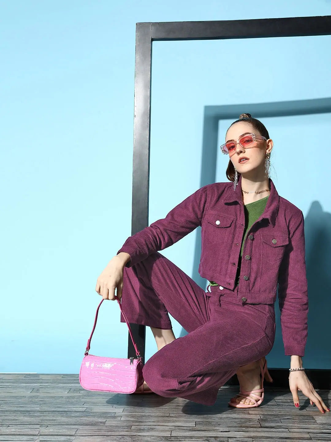 Purple Corduroy Jacket for Women - Trendy Women's Outerwear