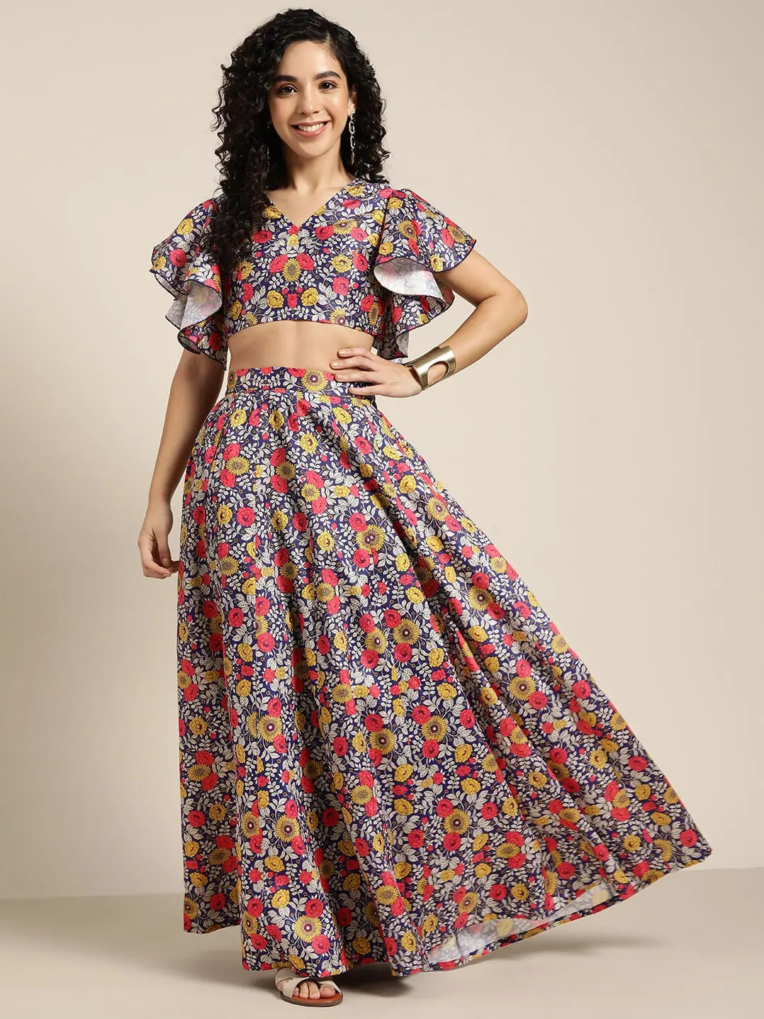 Purple Floral Lehenga Choli - Women's Designer Lehenga Online