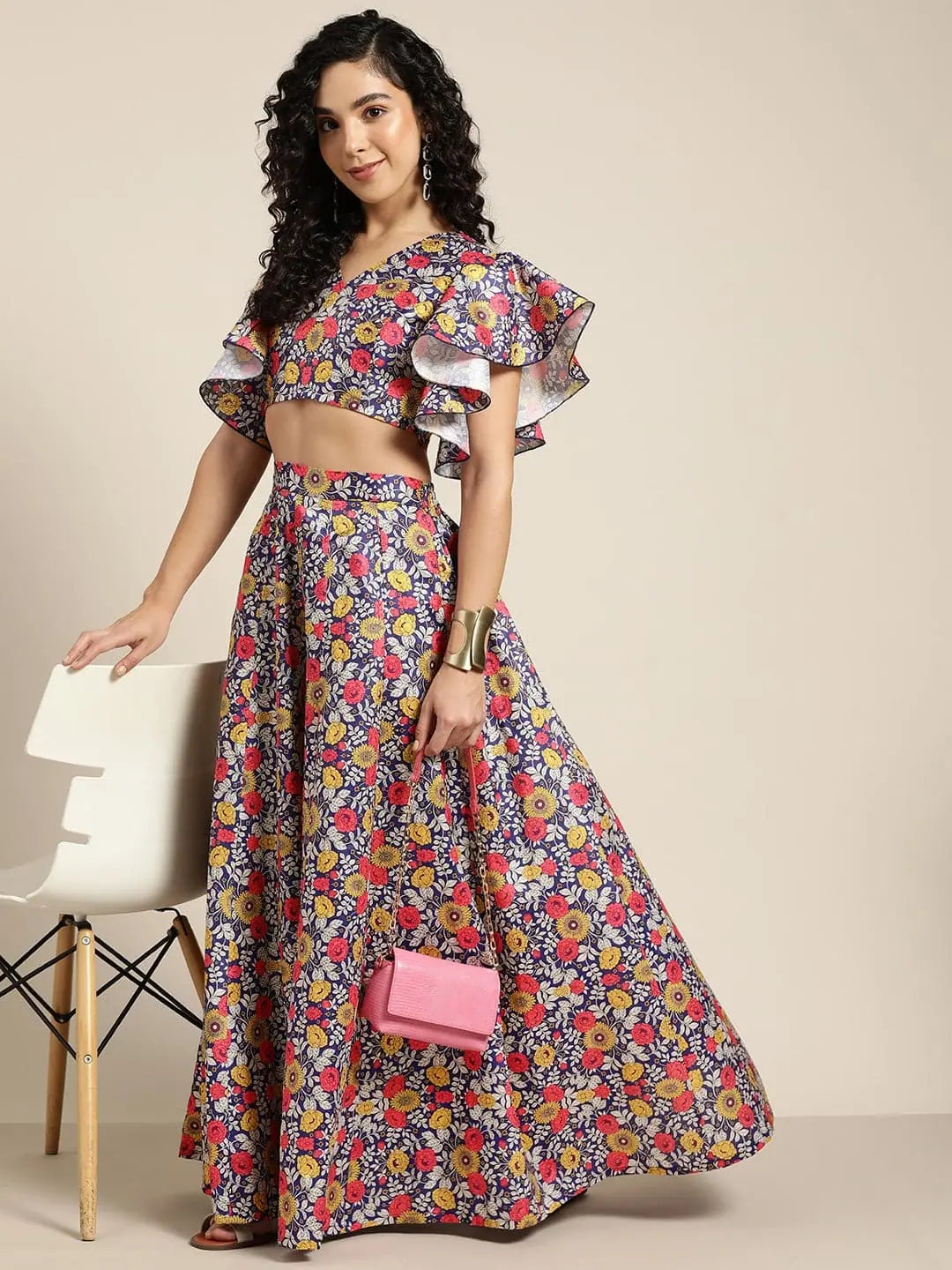 Purple Floral Lehenga Choli - Women's Designer Lehenga Online