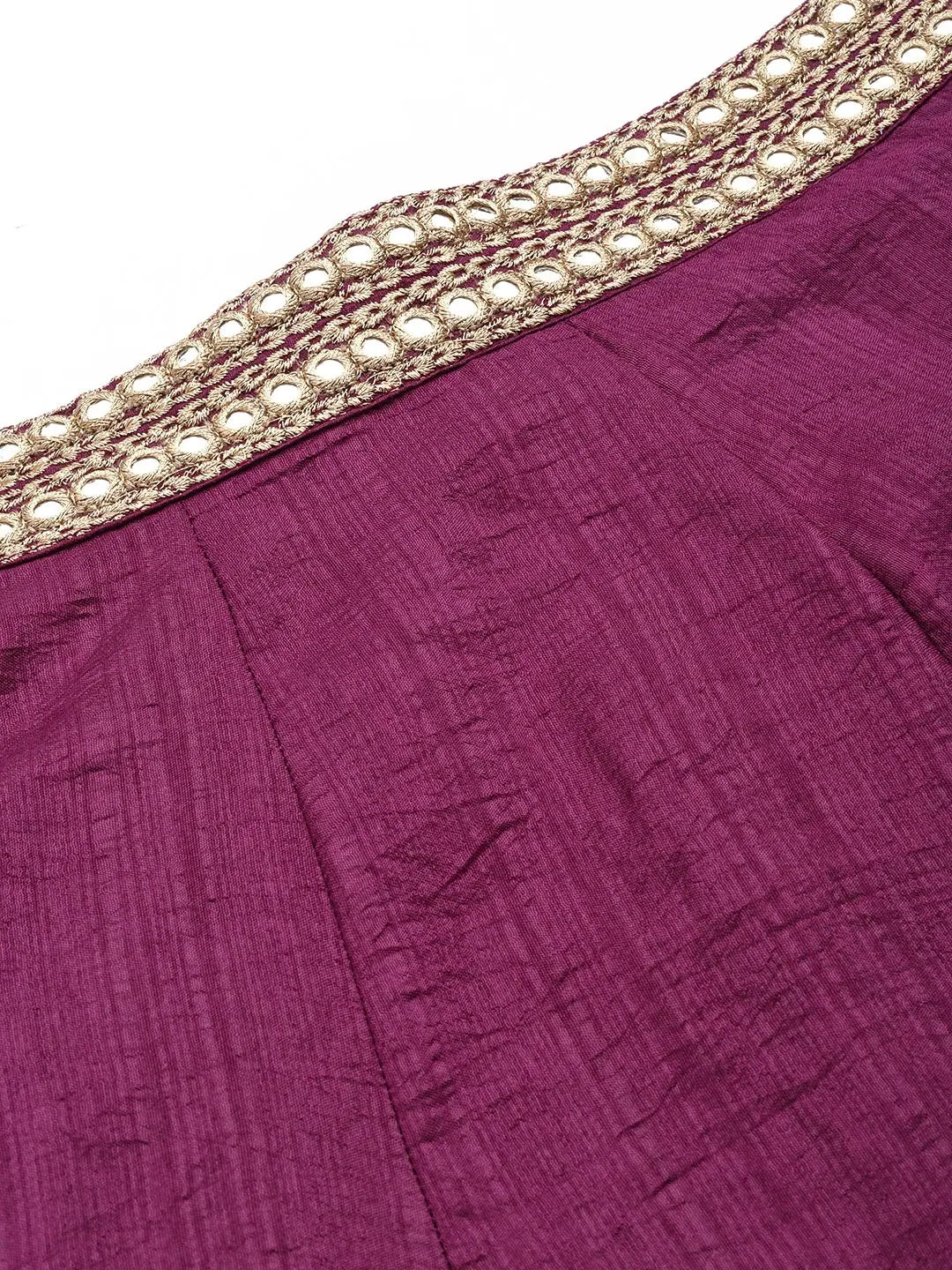 Burgundy Mirror Lehenga - Women's Designer Ethnic Lehenga
