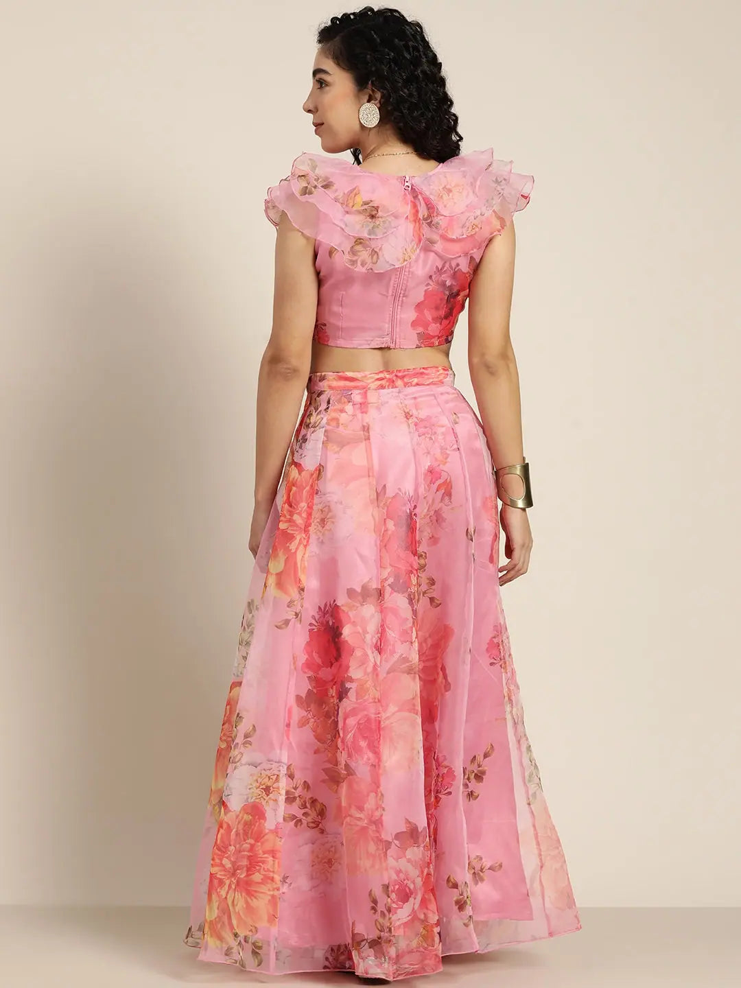 Pink Floral Lehenga Choli - Women's Festive Lehenga Online