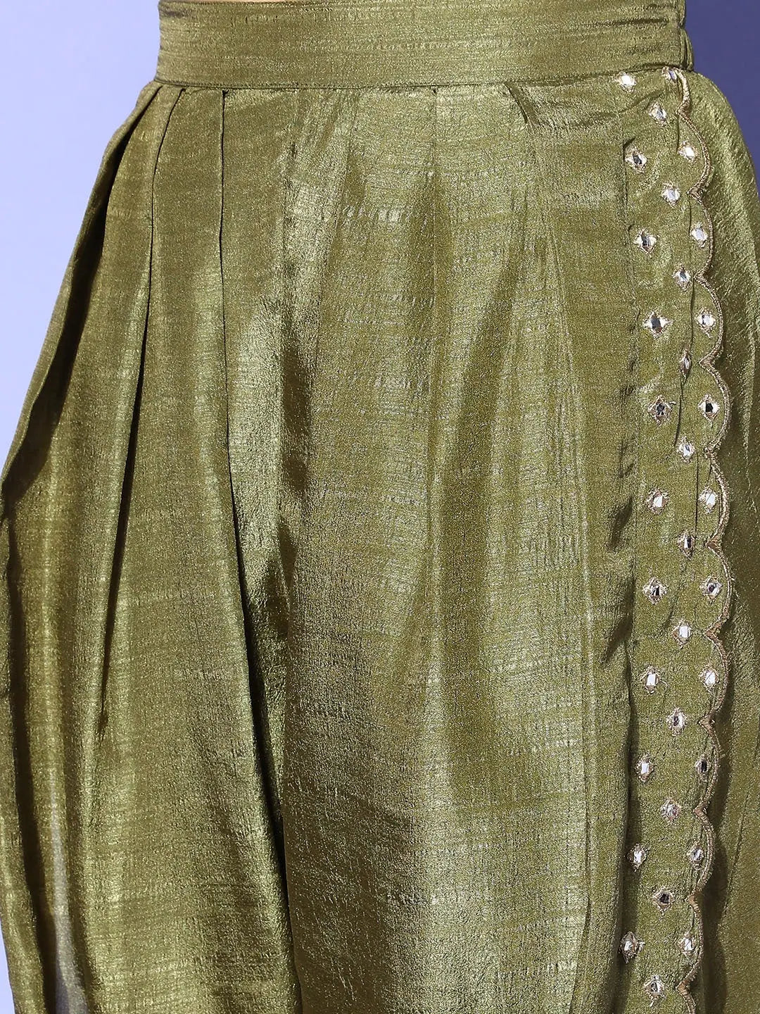 Olive Embroidered Dhoti Set | Women's Dhoti Pants Outfit