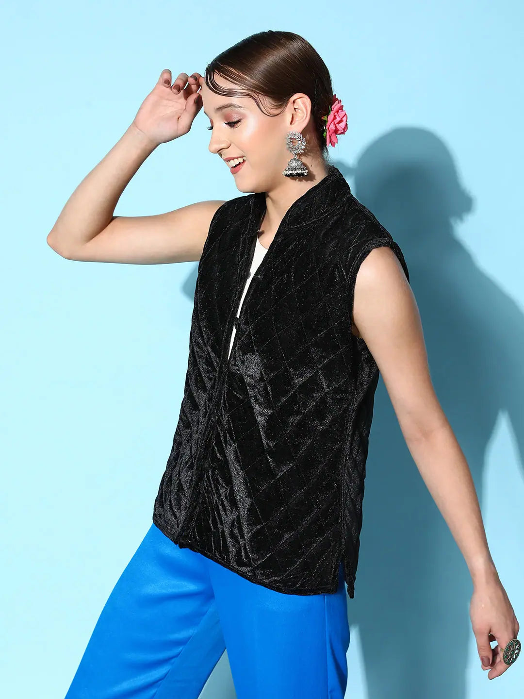 Black Sleeveless Quilted Women's Jacket | Fashion Jackets