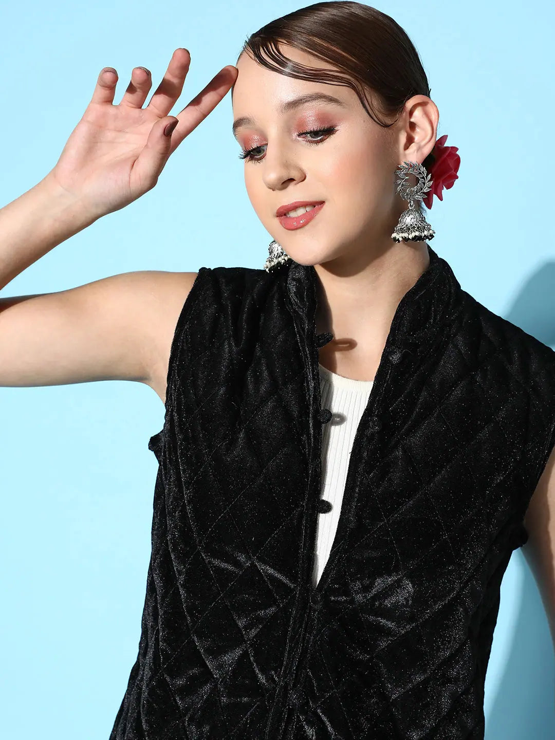 Black Sleeveless Quilted Women's Jacket | Fashion Jackets