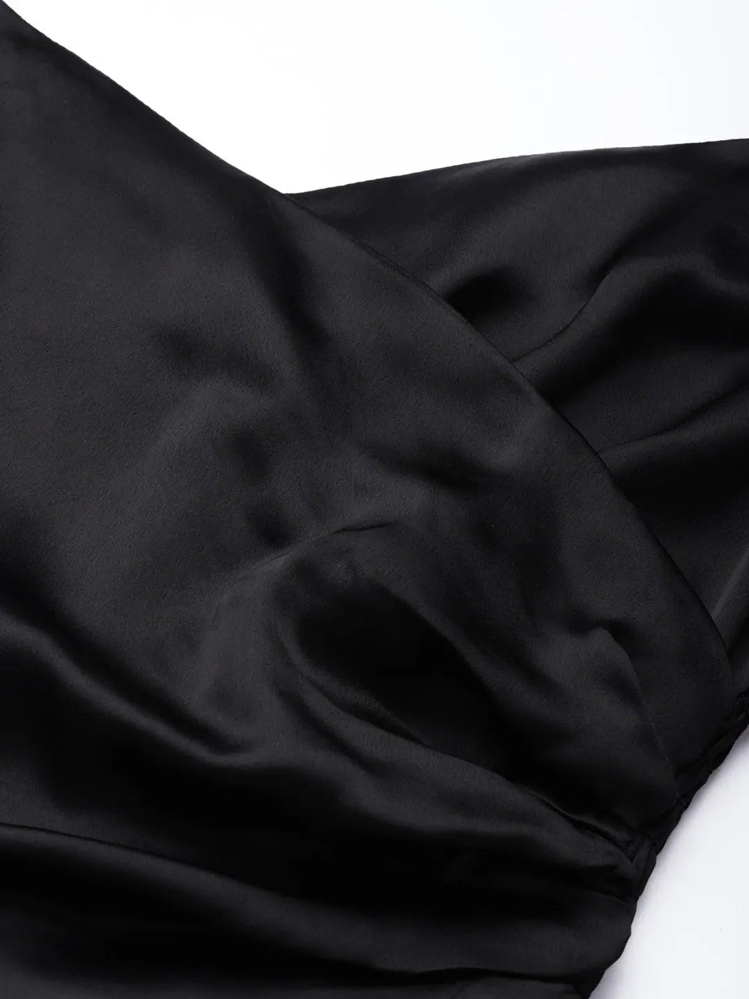Black Satin Crop Bustier Top - Women's Western Clothing