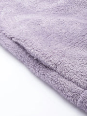 Women Lavender Faux Fur Hoodie