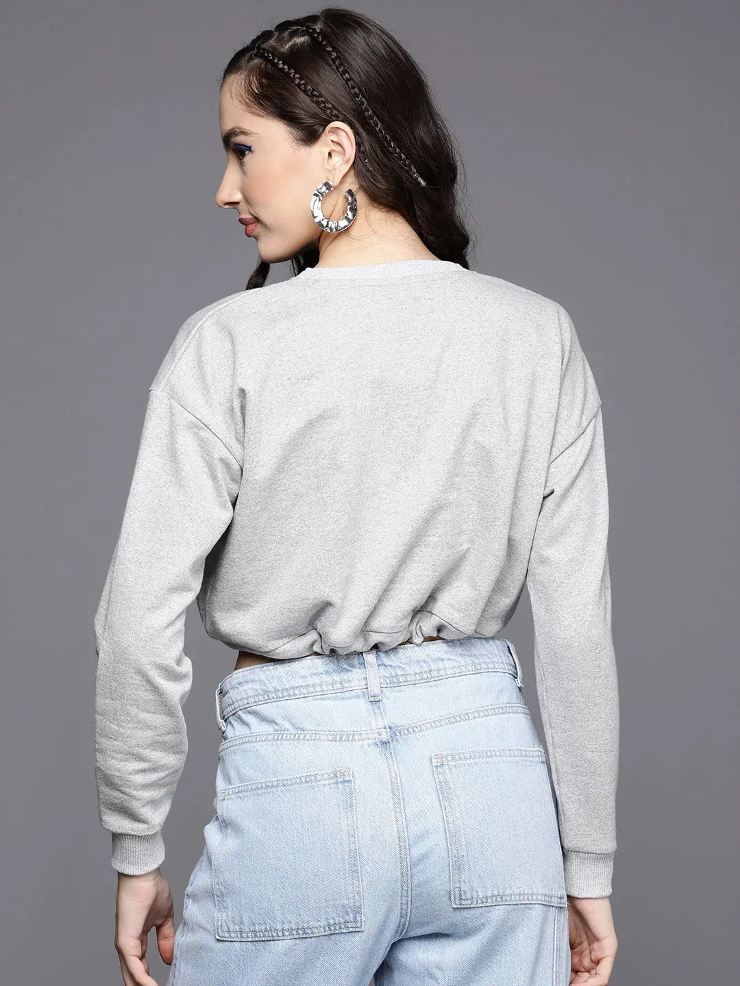 LOVE Crop Sweatshirt | Women's Lehenga Choli Style