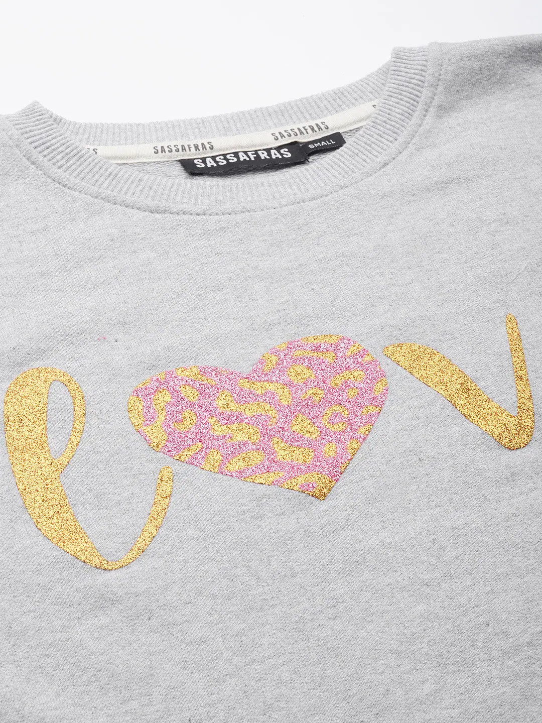LOVE Crop Sweatshirt | Women's Lehenga Choli Style