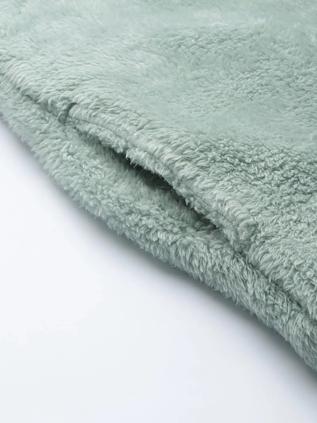 Sea Green Faux Fur Hoodie | Women's Western Wear Outfits