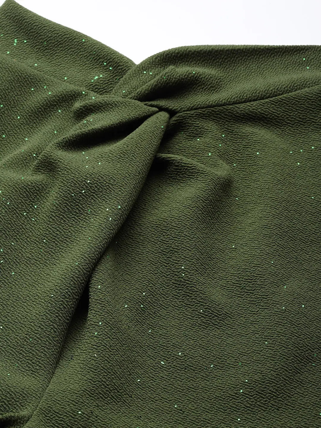 Olive Shimmer Bellbottoms - Women's Western Wear Outfits