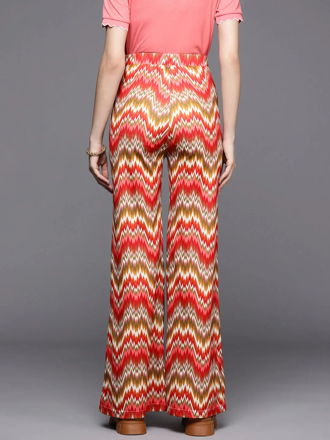 Rust Chevron Bellbottom Pants | Women's Western Wear