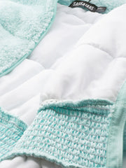 Women Solid Blue Full Sleeve Jacket