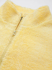 Women Solid Yellow Full Sleeve Jacket