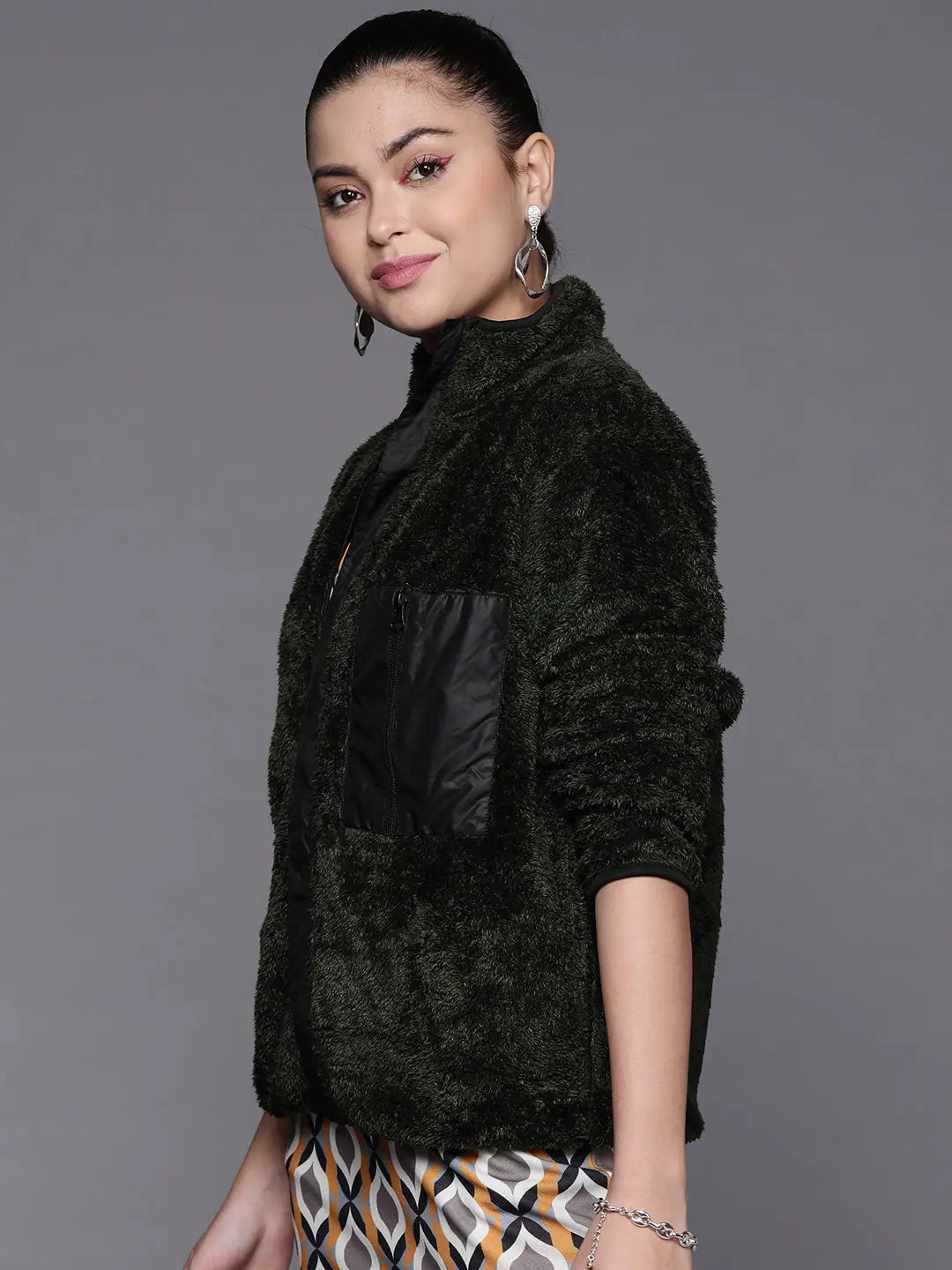 Olive Faux Fur Jacket - Women's Winter Coats & Fashion