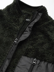 Women Solid Olive Full Sleeve Jacket