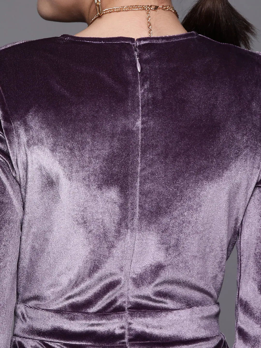 Purple Velvet Bodycon Dress | Women's Traditional Indian Lehenga