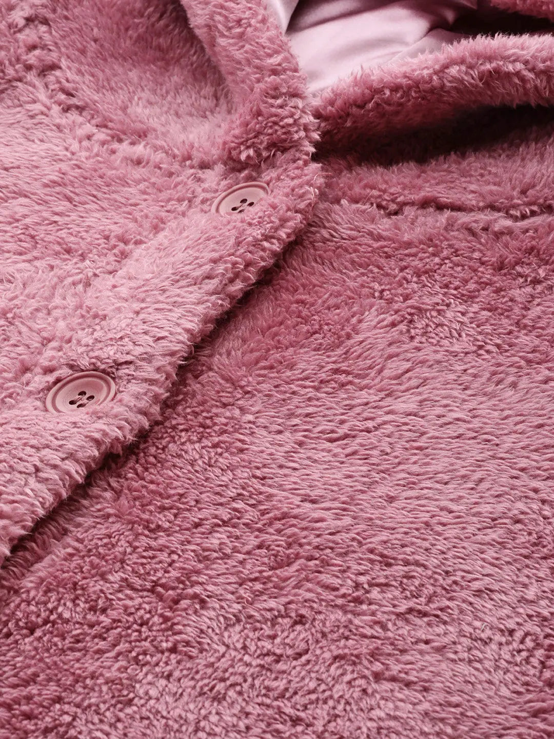 Women's Pink Fur Hooded Jacket - Trendy Women's Outerwear