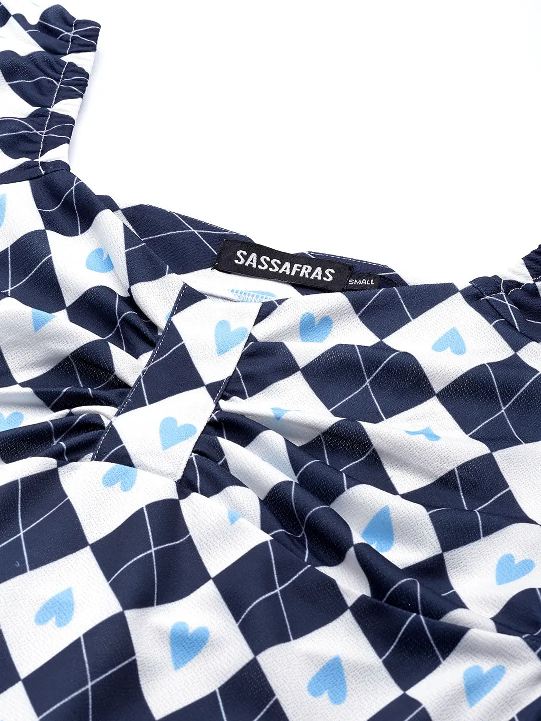 Navy Geometric Dress: Festive Lehenga Style for Women