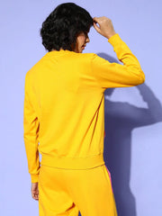 Women Yellow BE THE BOSS Kangaroo Pocket Sweatshirt