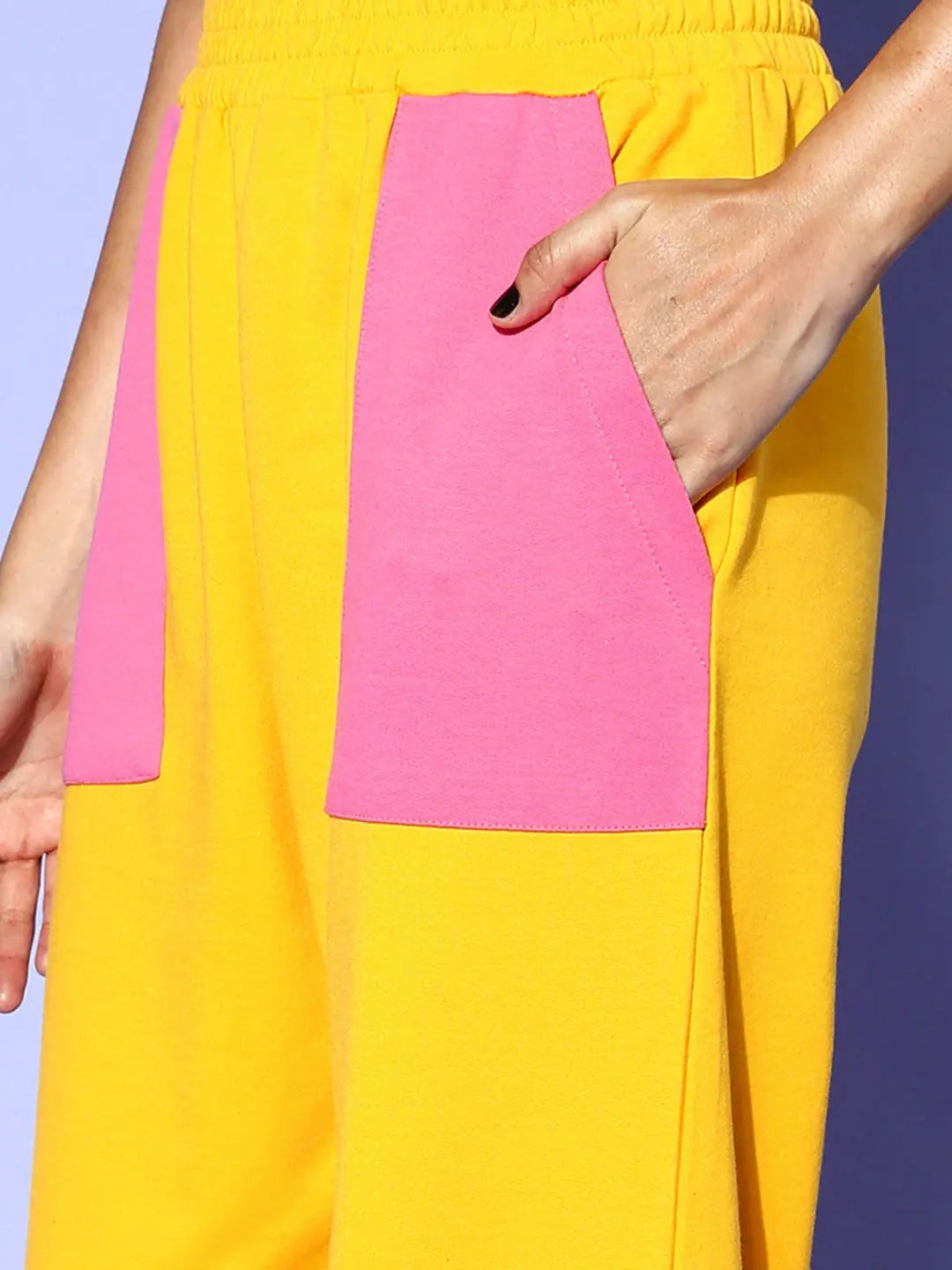 Yellow Patch Pocket Joggers | Women's Western Outfits