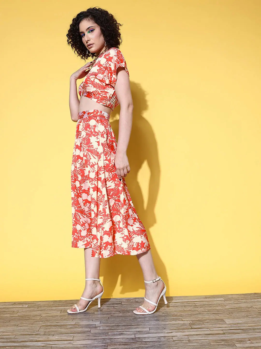 Printed Red Jumpsuits: Women's Festive Lehenga Collection