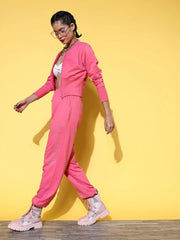 Women Solid Pink Jumpsuits & Sets
