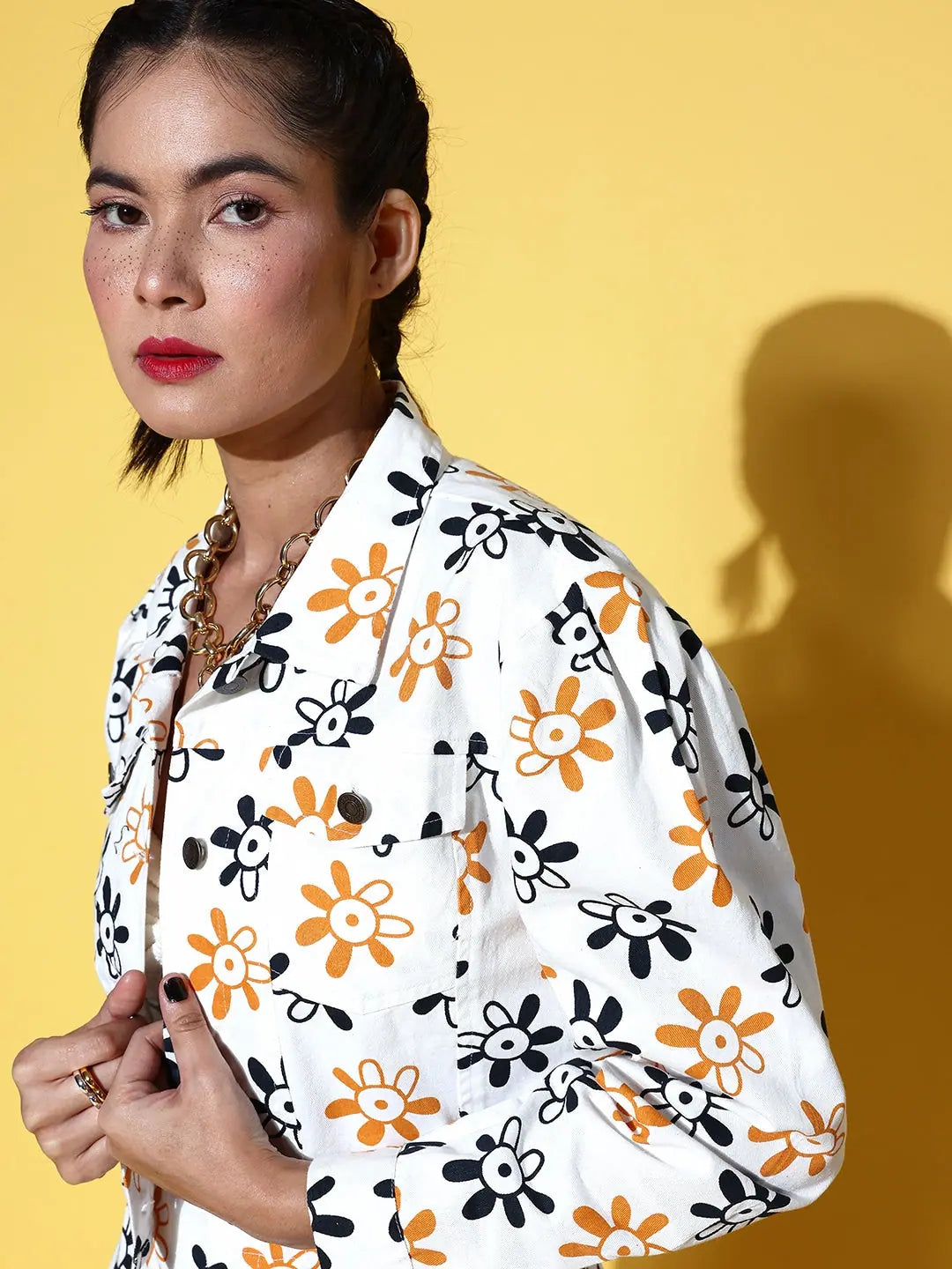 White Floral Jacket - Women's Fashion Jackets & Outerwear