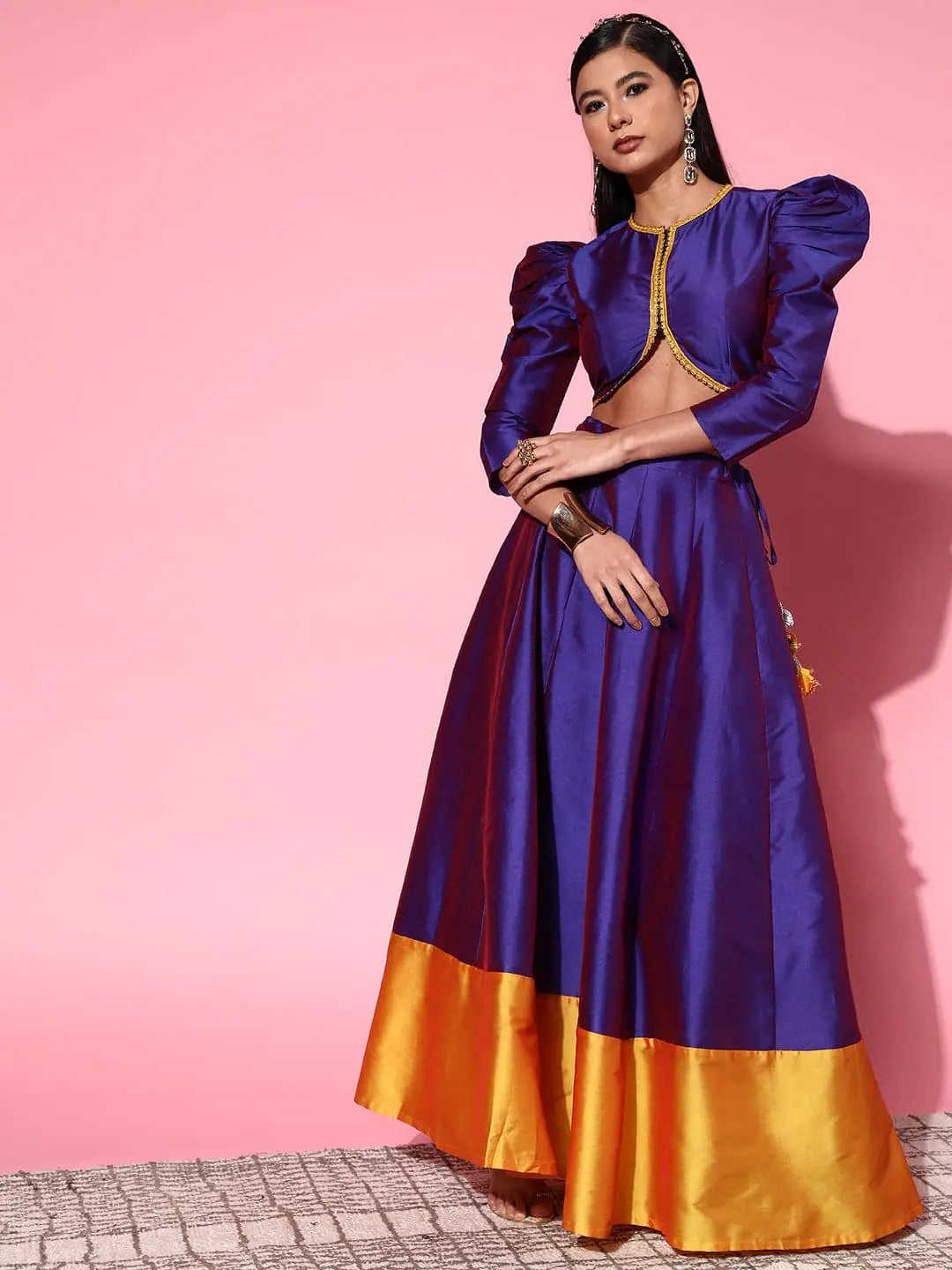 Purple Zari Lace Lehenga Choli: Designer Women's Lehenga