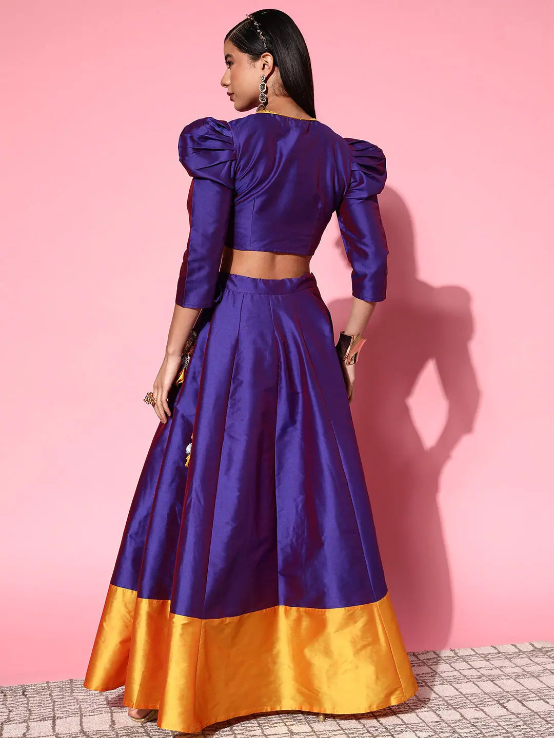 Purple Zari Lace Lehenga Choli: Designer Women's Lehenga