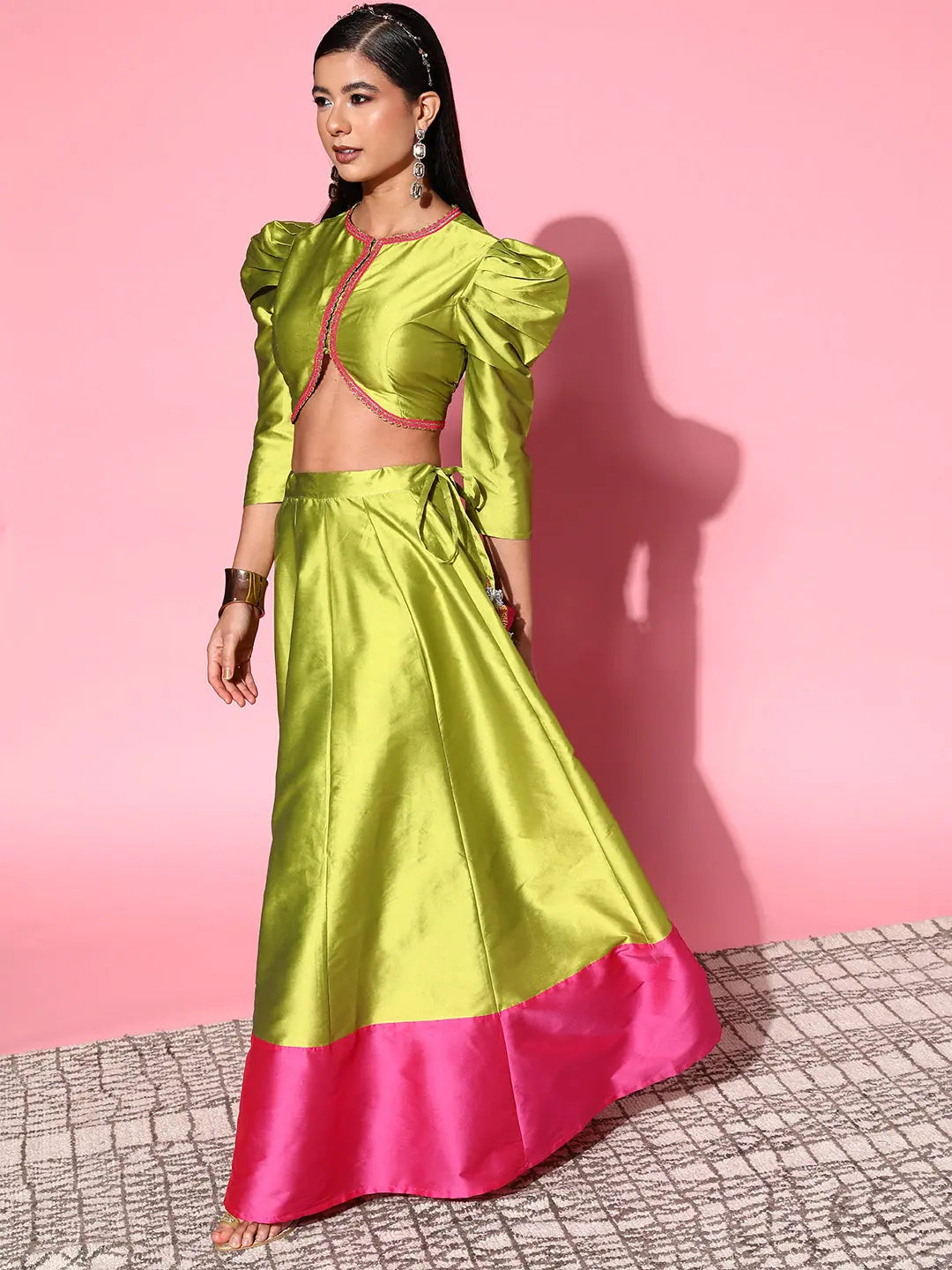 Green Lehenga Choli - Designer Festive Lehenga for Women