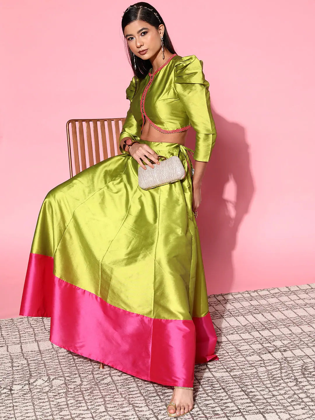 Green Lehenga Choli - Designer Festive Lehenga for Women