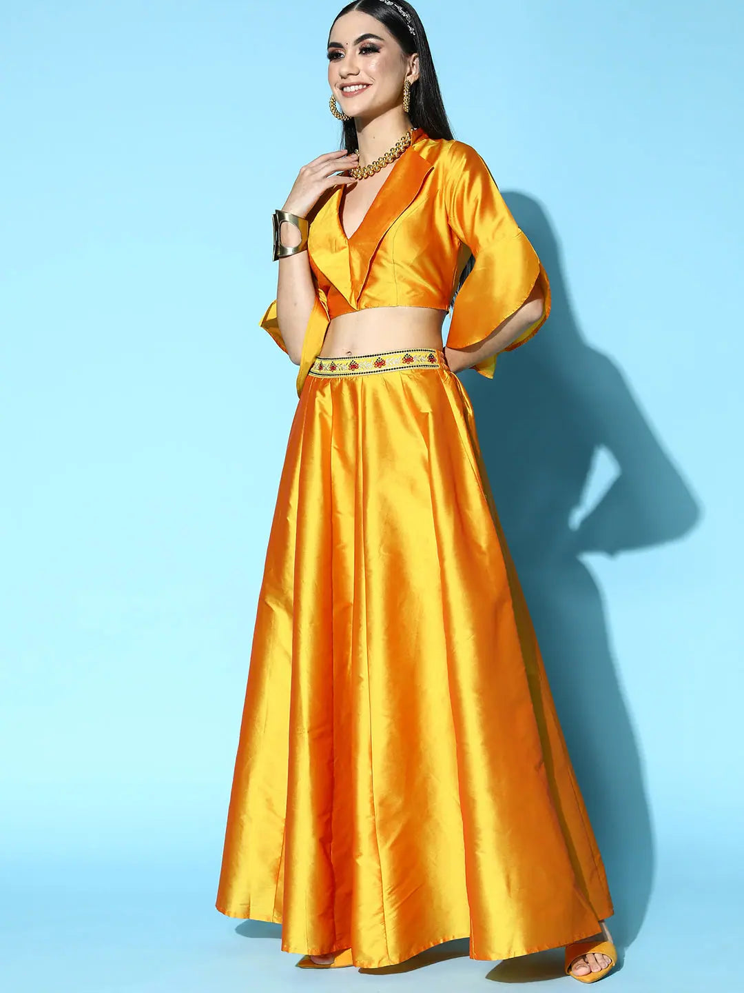 Mustard Lehenga Choli - Party Wear Designer Lehenga for Women