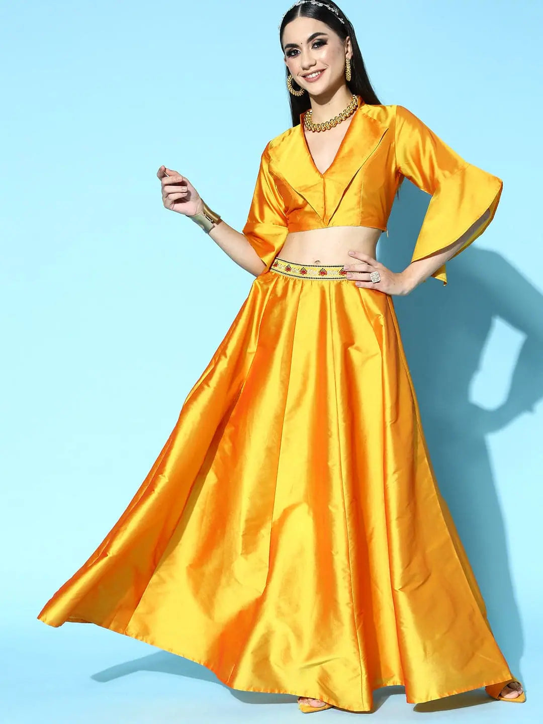 Mustard Lehenga Choli - Party Wear Designer Lehenga for Women