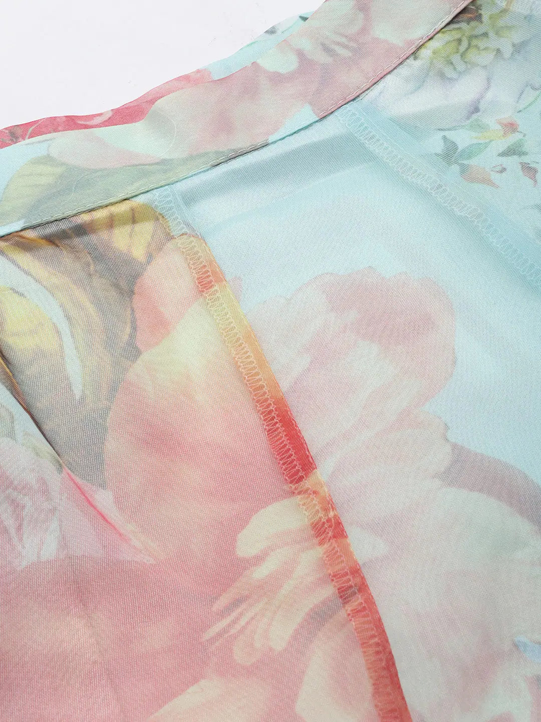 Sea Green Floral Anarkali Skirt | Women's Ethnic Maxi Skirts