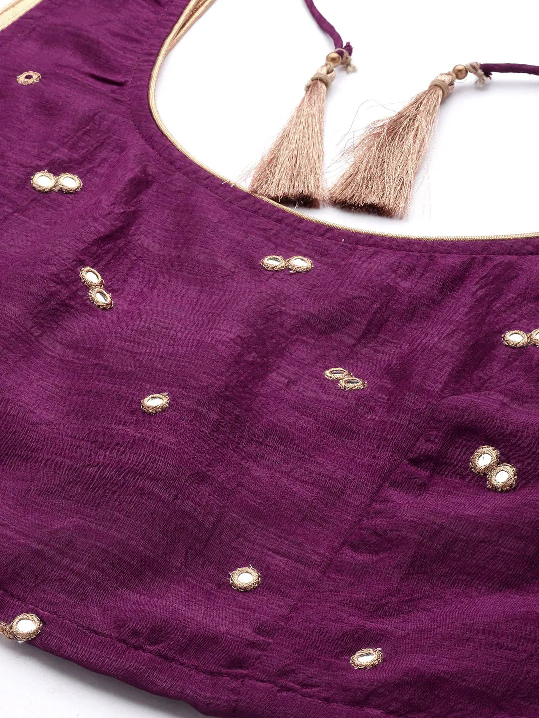 Burgundy Embroidered Lehenga Choli Crop Top | Ethnic Lehenga