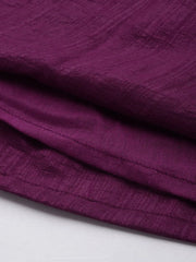 Women Burgundy Mirror Embroidered Anarkali Skirt