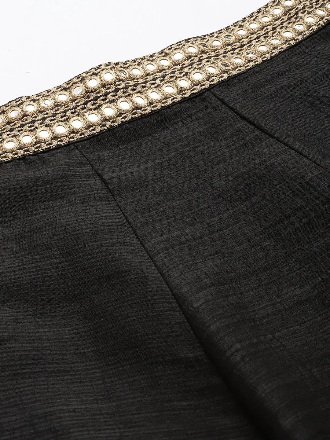 Black Mirror Embroidered Anarkali Skirt | Ethnic Maxi Skirts