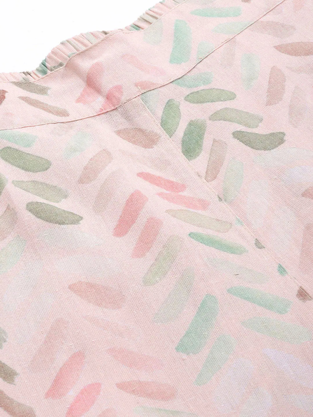 Pink Chevron Straight Pants - Ethnic Pants for Women